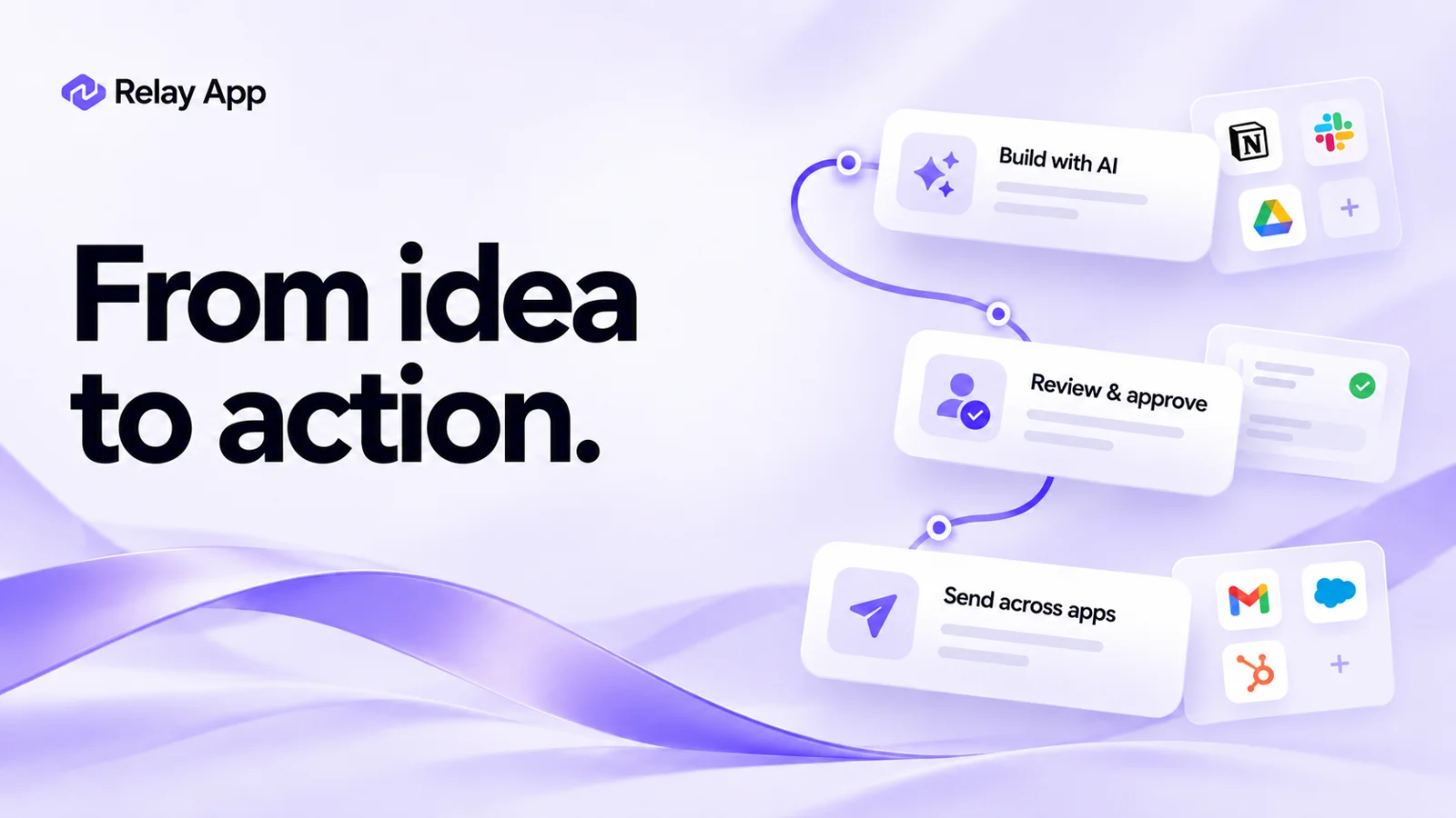 Relay App: from idea to action with AI building, human approval, and connected apps
